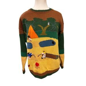 Suzy Smith for California Sweaters | Vintage 3D Golf Knit Sweater | Small